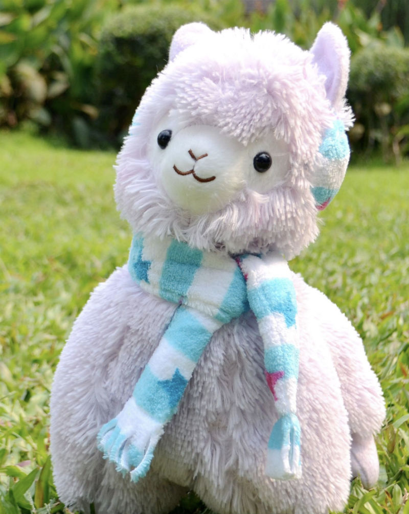 green alpaca plush