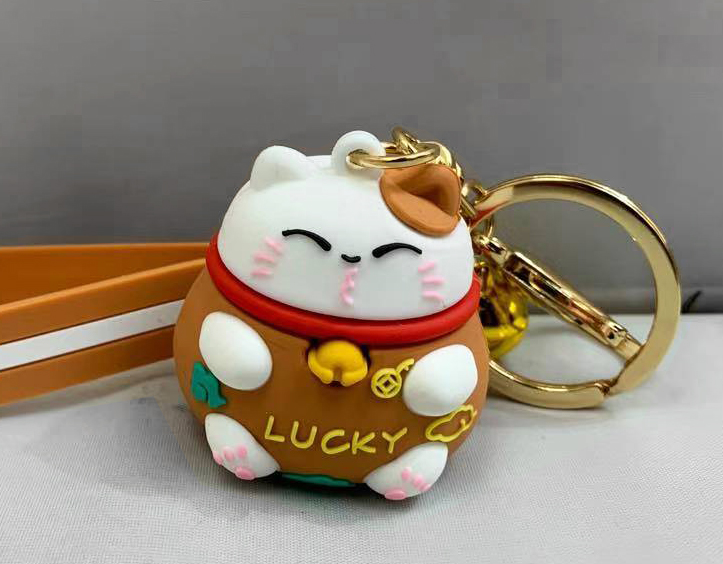 stuffed cat keychain