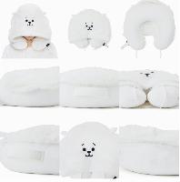 K-Pop BTS Travel Neck Cushion Pillow with Hat - BTNP0908