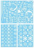 Christmas Snowflake Window Stickers Bell Elk Glass - CHST1301