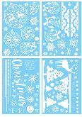 Christmas Snowflake Window Stickers Bell Elk Stick - CHST1302