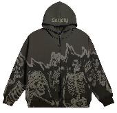 Retro Skull Gothic Hoodie Sports Shirt - SKCS9101