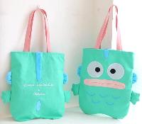 Cartoon Canvas Shoulder Bag Shopping Tote - FIBG0701